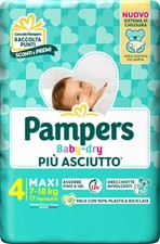 Pampers Baby-Dry 4 7-18 Kg 17 Pieces Maxi Diapers Made In Italy