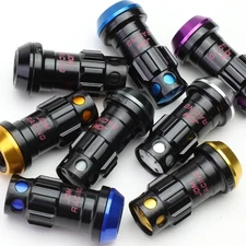 20x Closed-End Red M12x1.25 22mmx45mm Lug+Lock Nut+Key for Conical Seat Wheel