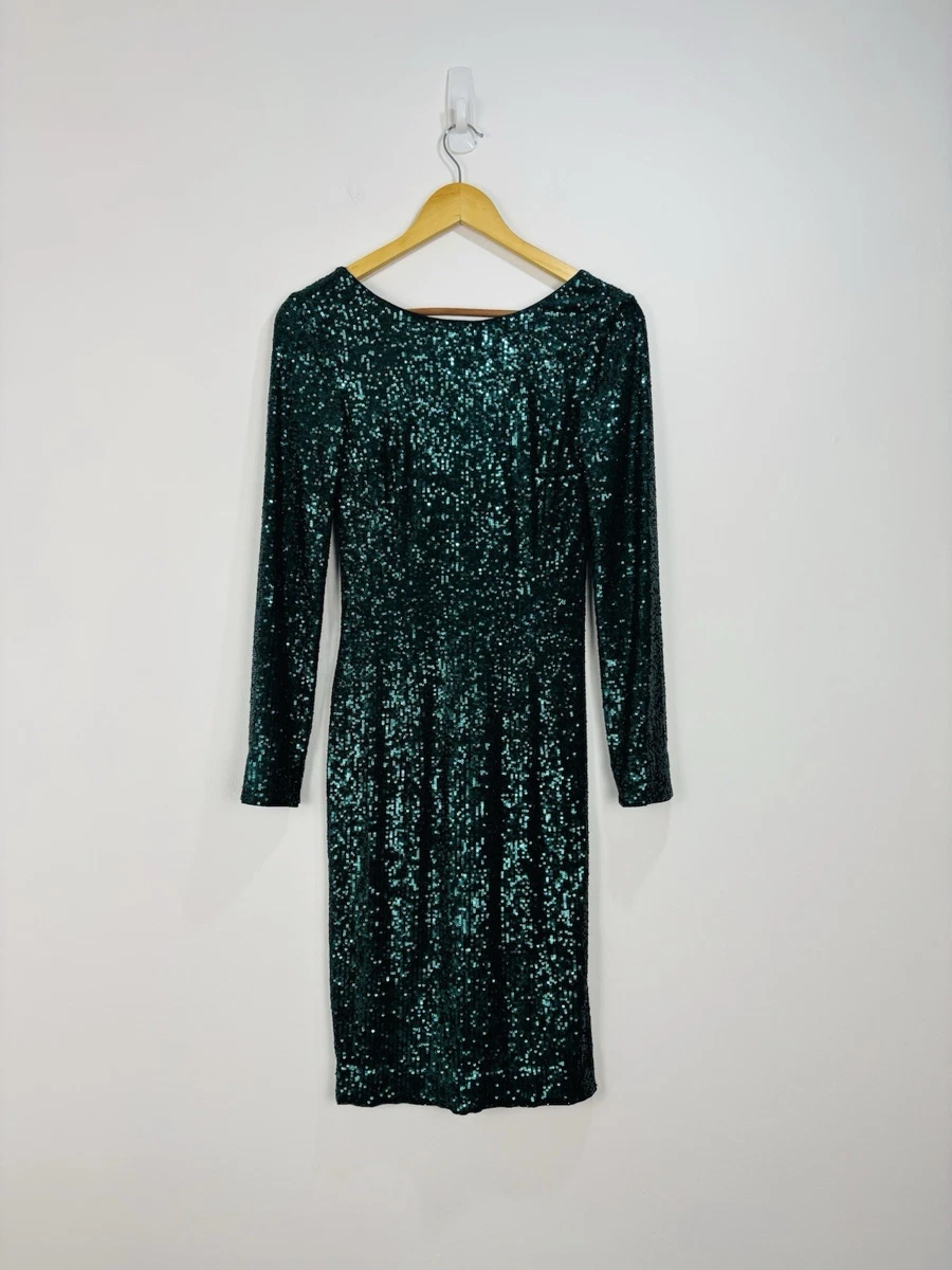 hobbs green sequin dress Hobbs Bette Sequin Dress Evergreen Size 16