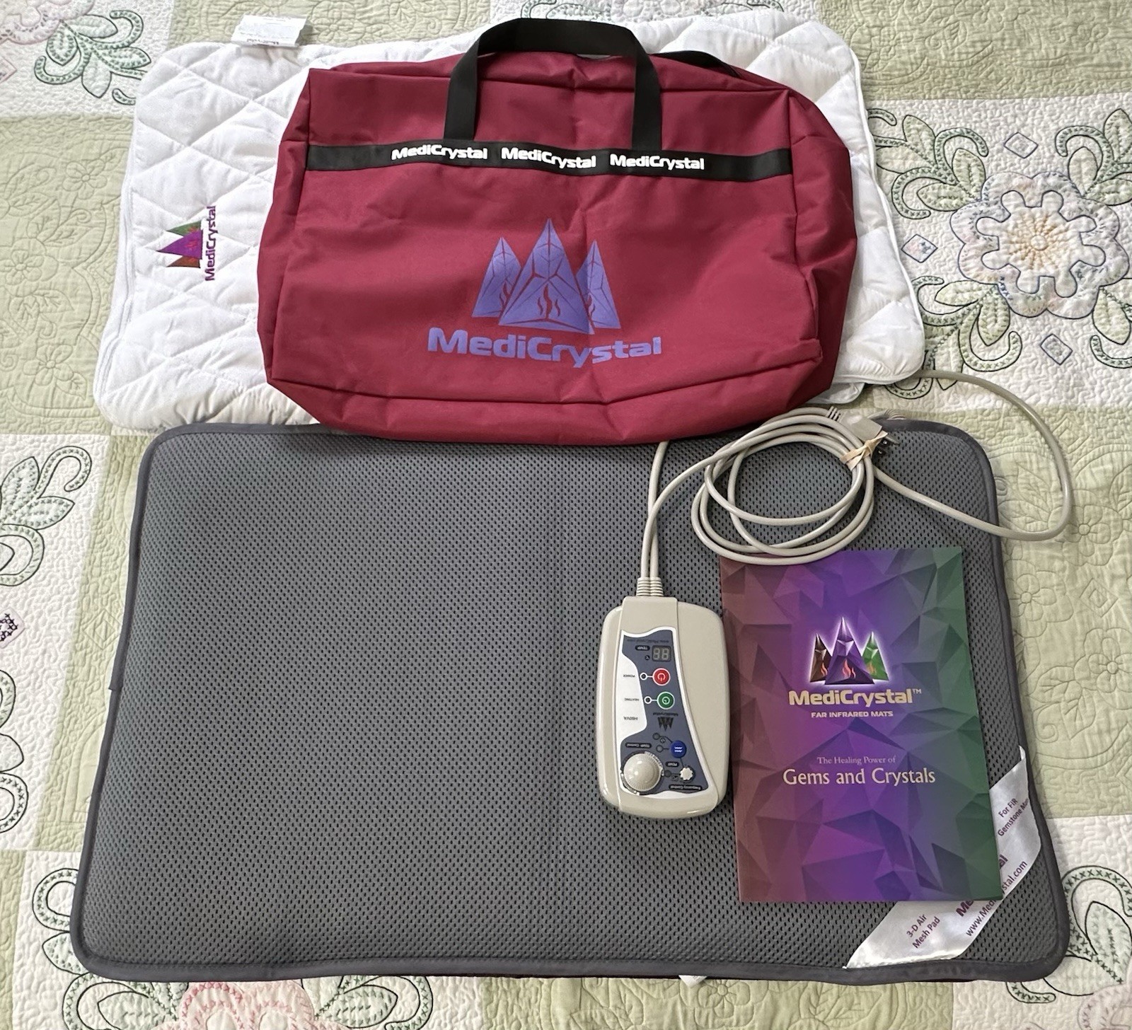 MedicrystaI Infrared Heating Stimulation Mat-Mini 32"L x 20"W-Natural Amethyst
