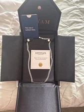 4.95mm Miami Cuban Chain Necklace Real 14K White Gold