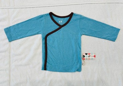babysoy Kimono Side Snap Long Sleeve Tee Shirt Top 3-6 months eco-babies NEW