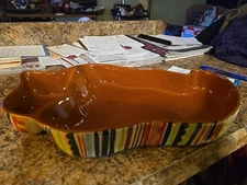 Vintage Boston Warehouse Terracotta Colorful Chili Pepper Chip Dip Platter 15".