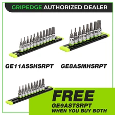 GripEdge Tools RPT Hex Driver Set 11pc SAE & 8pc Metric 1/4''dr +  9pc Star Set