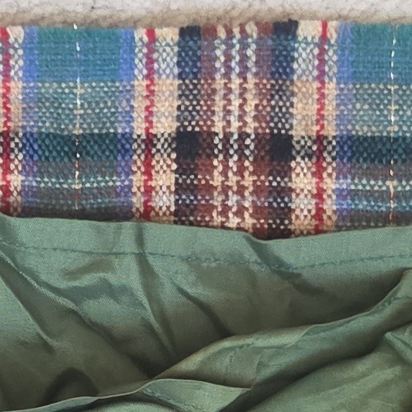 Topshop Women's Blue/green Plaid Pleated Mini Skirt Buckle Detail Size 10 image 5