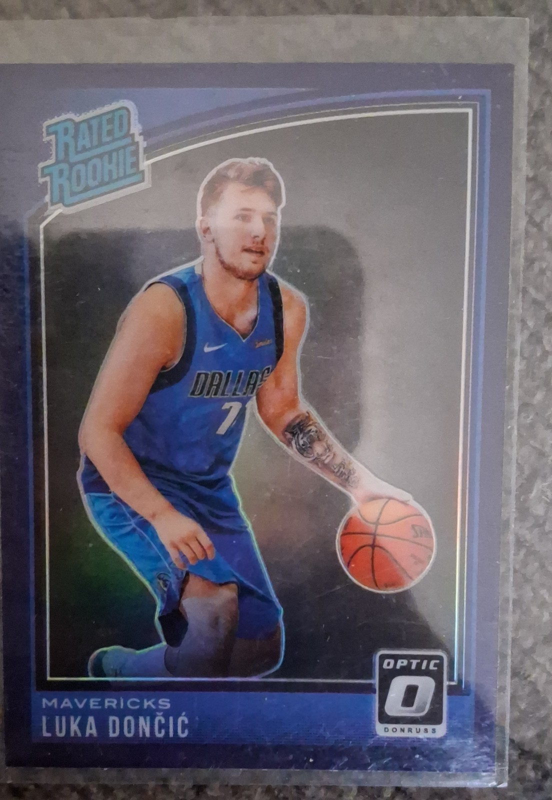 2018-19 Panini Donruss Optic - Rated Rookie Luka Dončić #177 Purple Prizm (RC)