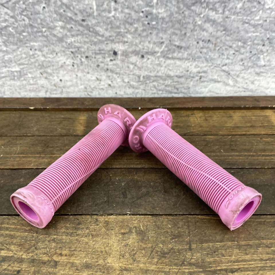 Empuñaduras de manillar de bicicleta BMX Haro rosa Freestyle Master reedición Foto 2 de 4