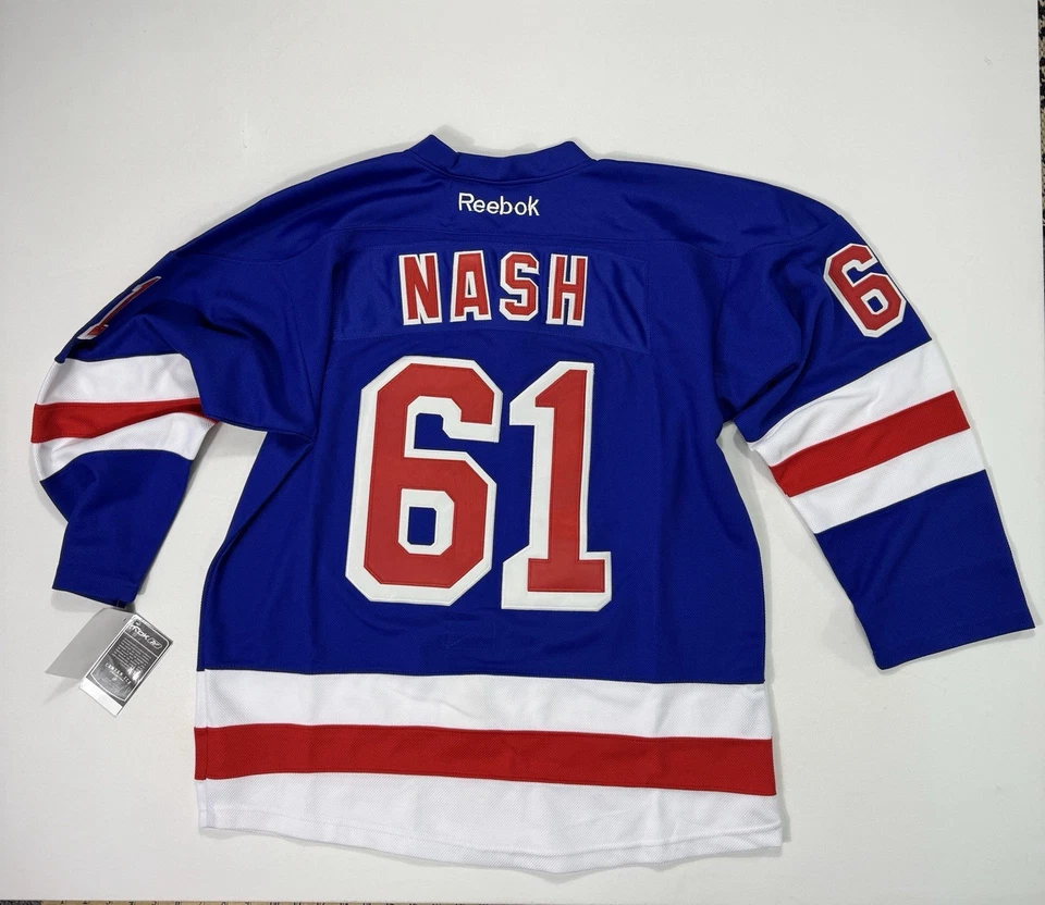 Camiseta deportiva de hockey Reebok CCM NHL New York Rangers Rick Nash #61 para hombre 52 correas nueva con etiquetas Foto 2 de 4