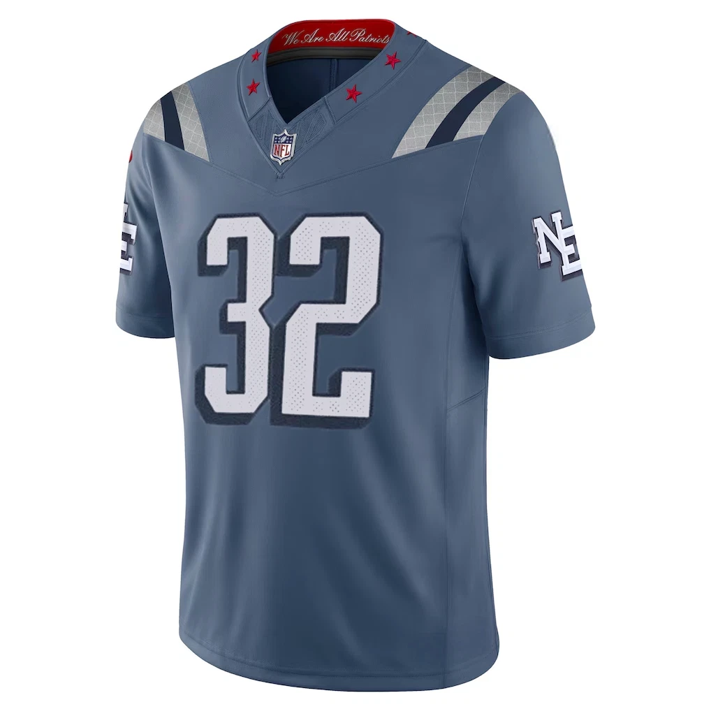 Men's Patriotss Storm Blue 2025 Rivalries Collection Limited Stitched Jersey