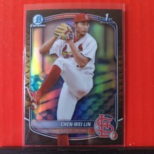 2025 Bowman Chrome Prospects Chen-Wei Lin #BCP-141 Reptilian Refractor Cardinals