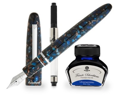 Esterbrook Estie Nouveau Blue Palladium Füllhalter mit 30ml Tinte