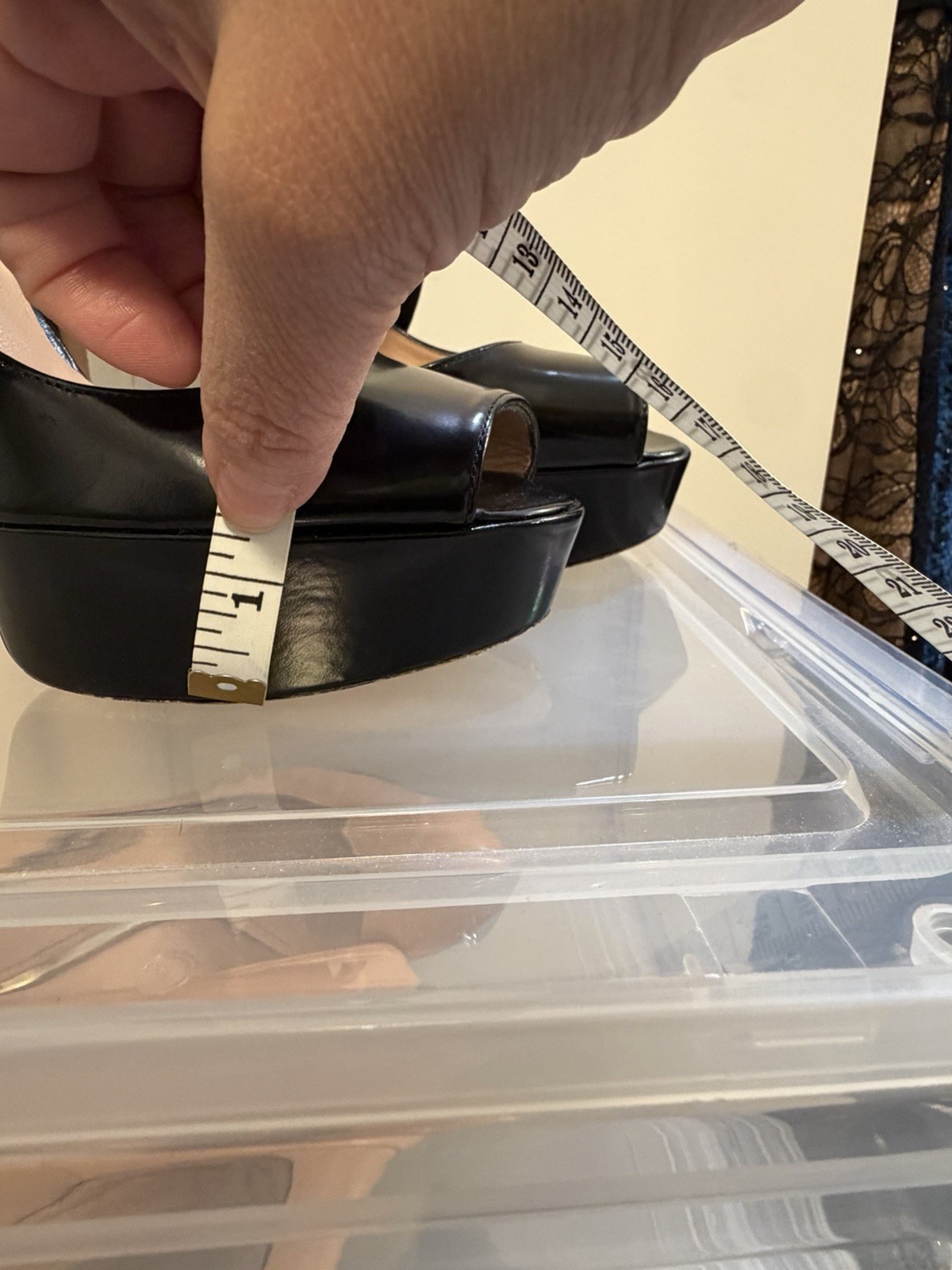 Stuart Weitzman Black Strapping Platform Open Toe… - image 8