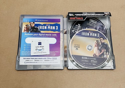IRON MAN 3 4K + BLU-RAY Best Buy Steelbook Limited Edition OOP Ships Boxed MCU - Picture 6 of 6