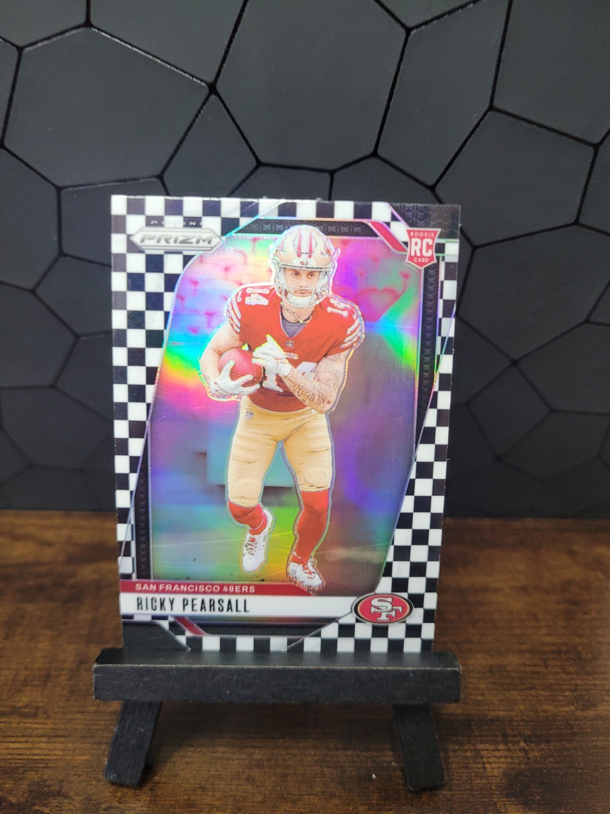 2024 Panini Prizm Rookies Ricky Pearsall #383 Black White Checker Prizm (RC)