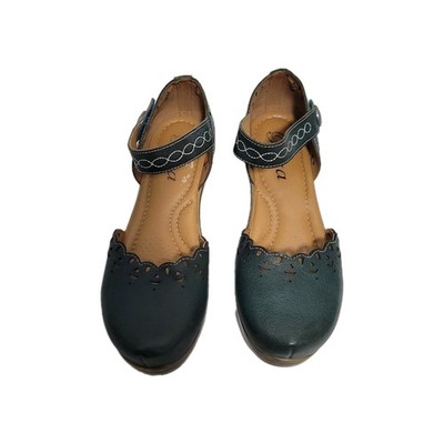 Biza Astoria 2 Leather Sandal In Dark Green Size 38 (7.5) 1126-2829