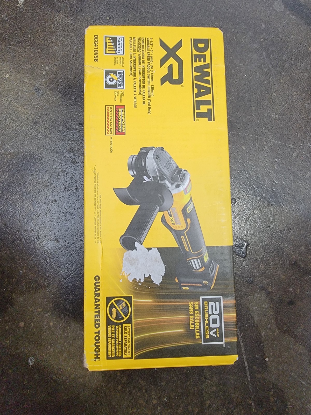 DEWALT 20V MAX XR Brushless Variable Speed Paddle Switch Gri