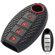 Silicone Car Key Fob Case Cover Protect For Nissan Rogue Frontier Kicks Frontier