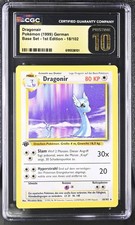 CGC 10 PRISTINE Dragonair 18/102 Base Set 1st Edition German Pokemon Card