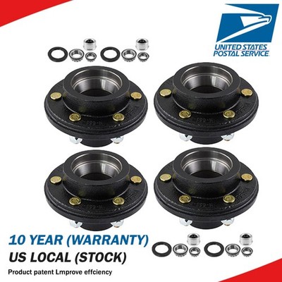 (4) Trailer Hubs Convert Mobile Home with Bearings 6000# 6 Lug 6x5.5 Idler Axle