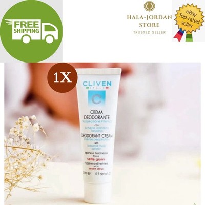 1 X Cliven 7 Days Deodorant Cream for Intense Perspiration, 25 ml FREE SHIPPING 