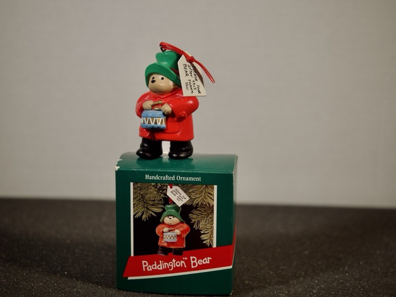 Vintage 1989 Paddington Bear Hallmark Ornament Drummer Bear QX-429-2 EUC
