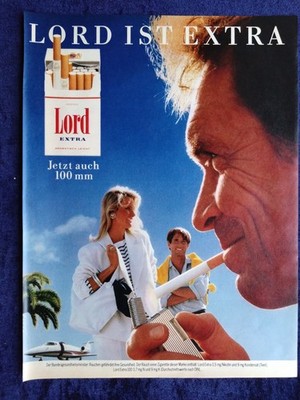 Lord Extra Cigarettes, Original Advertising from 1985