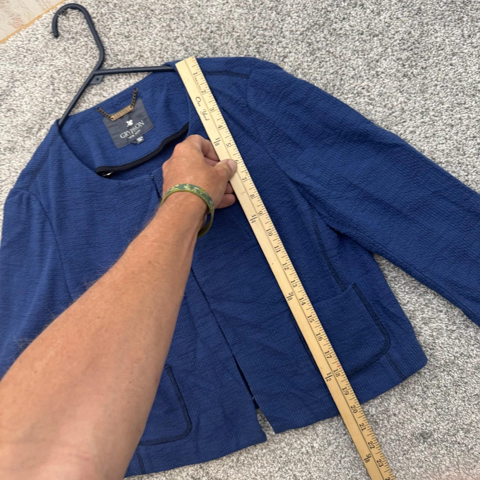 Blazer Gryphon Happy Jacket Mujer Mediano Textura Seda Algodón Bolsillo Foto 2 de 4