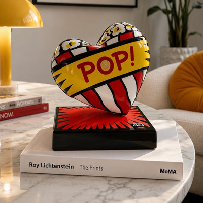 Goebel Artis Orbis Figur Burton Morris Love Pop! Herz Pop Art Porzellan 