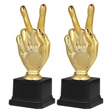 2pcs Plastic Trophies: Mini Plastic Trophy Cups For Kids - Small Student Awards