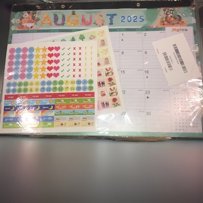 Desk Calendar 2025-2 Anti Ink Bleed, Plastic Cover, Ample Space