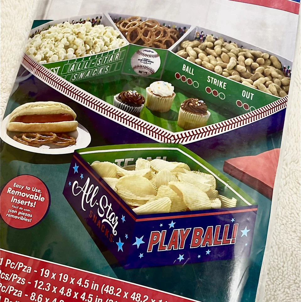 MLB Major League Baseball Rawlings Paper Snack Stadium Set Party Supplies, NEW - Image 3 of 4