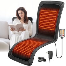 Heated Seat Covers, 43.31 Longer PU Leather Comfortable Seat Cushion