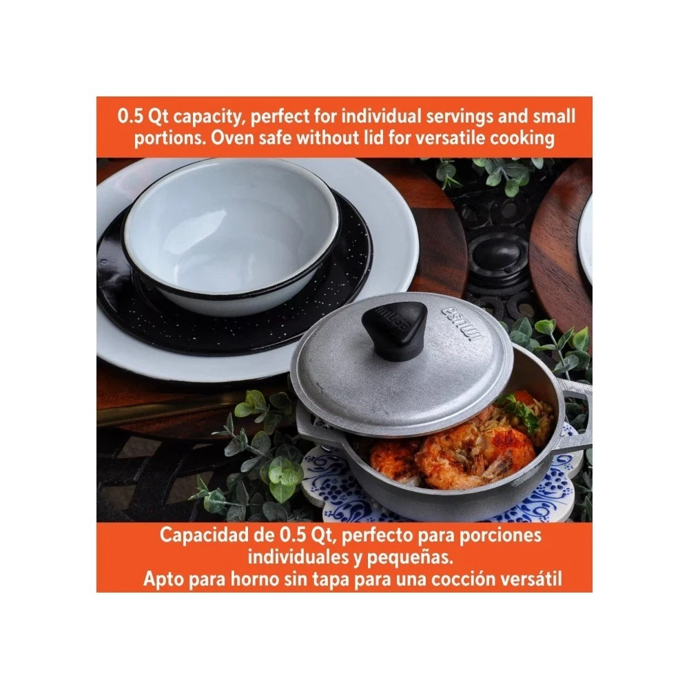 0.5qt Cast Aluminum Caldero 14cm - thumbnail 4