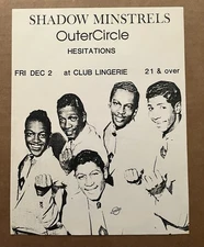 rare SHADOW MINSTRELS / OUTER CIRCLE / HESITATIONS flyer 1983 Post-Punk New Wave