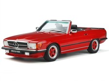 Mercedes R107 500 SL AMG 1986 red diecast model car Resine OT962 Otto 1:18