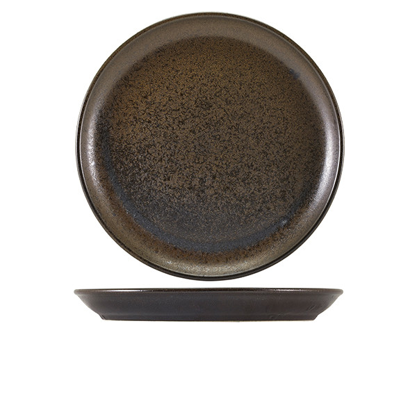 Terra Porcelain Black Coupe Plate For Home Kitchen Restaurants 30.5cm Pack of 6