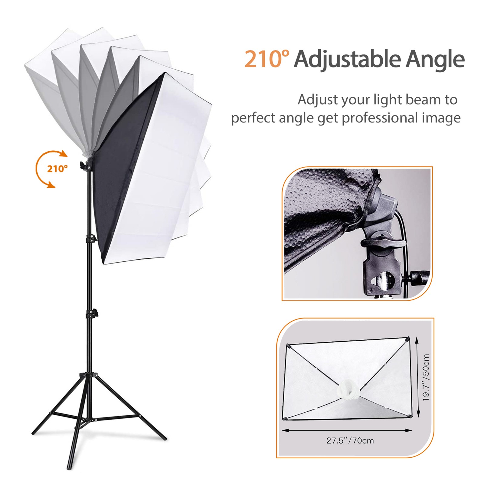 Photo Studio Photography 85W Light Kit Softbox Backdrop Stand Remote Control Set