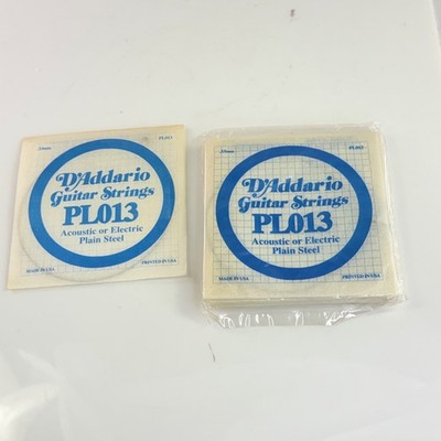 D'Addario PL013 Plain Steel .013 Single Guitar Strings Lot of 11 NOS Vintage