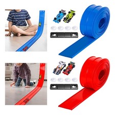 Race Car Ramp Track Flex Tracks Gift Flexible with 2 Racecars Simple Lightweight