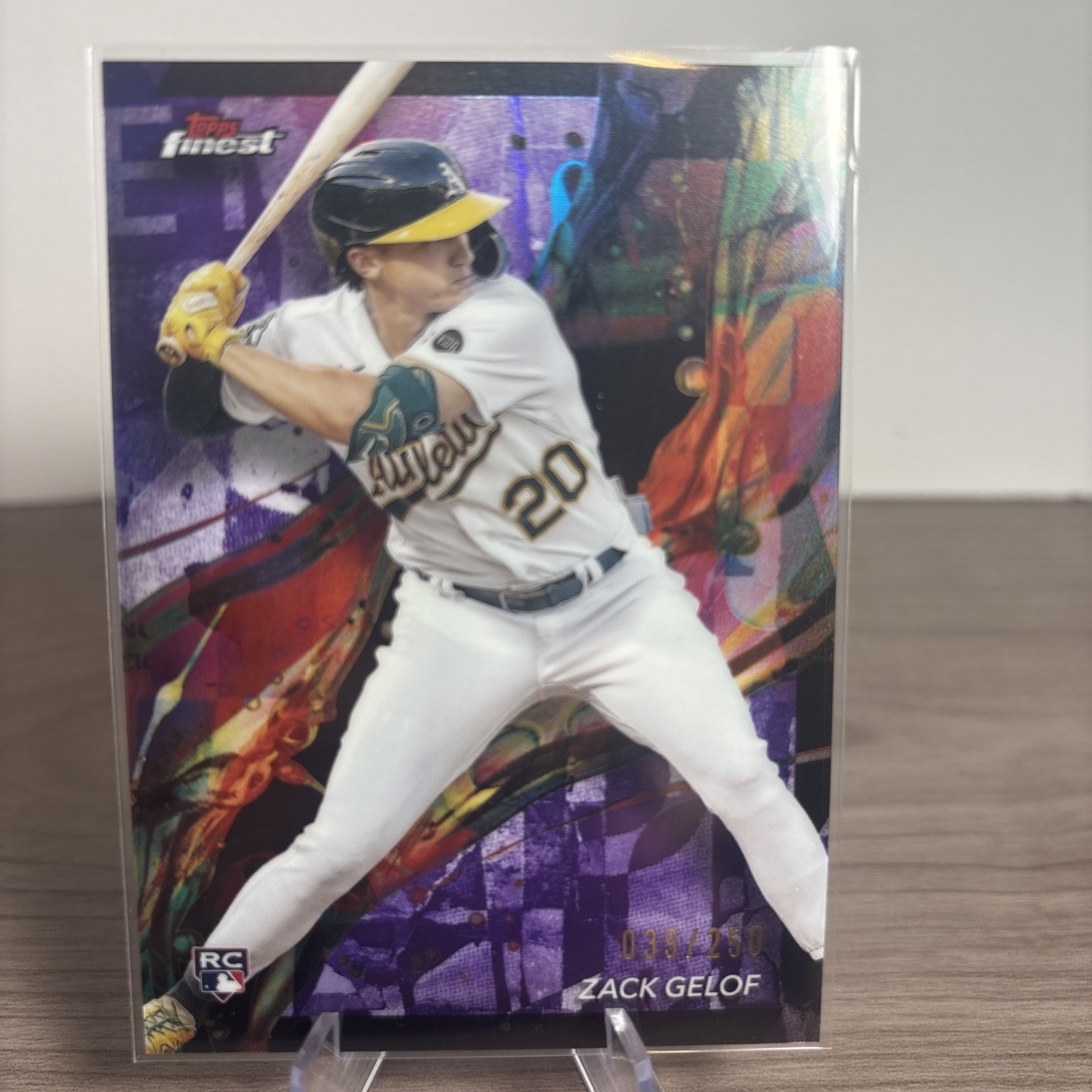 2024 Topps Finest - Common Zack Gelof #59 Purple Refractor /250 (RC)