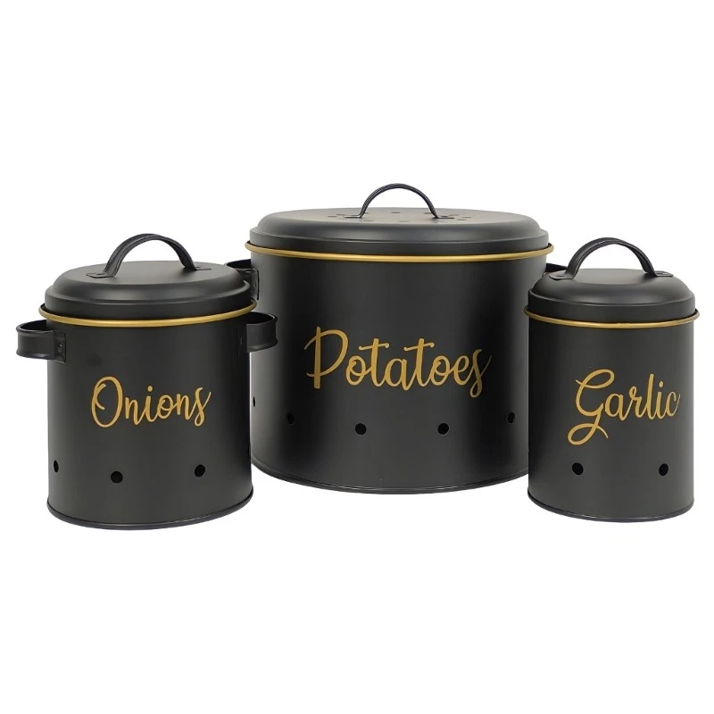 3Pcs Kitchen Storage Container Storage Bin For Potato Onion Garlic Storage