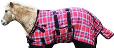 1200D Miniature Weanling Donkey Pony Horse Foal Winter Blanket Red White Blue
