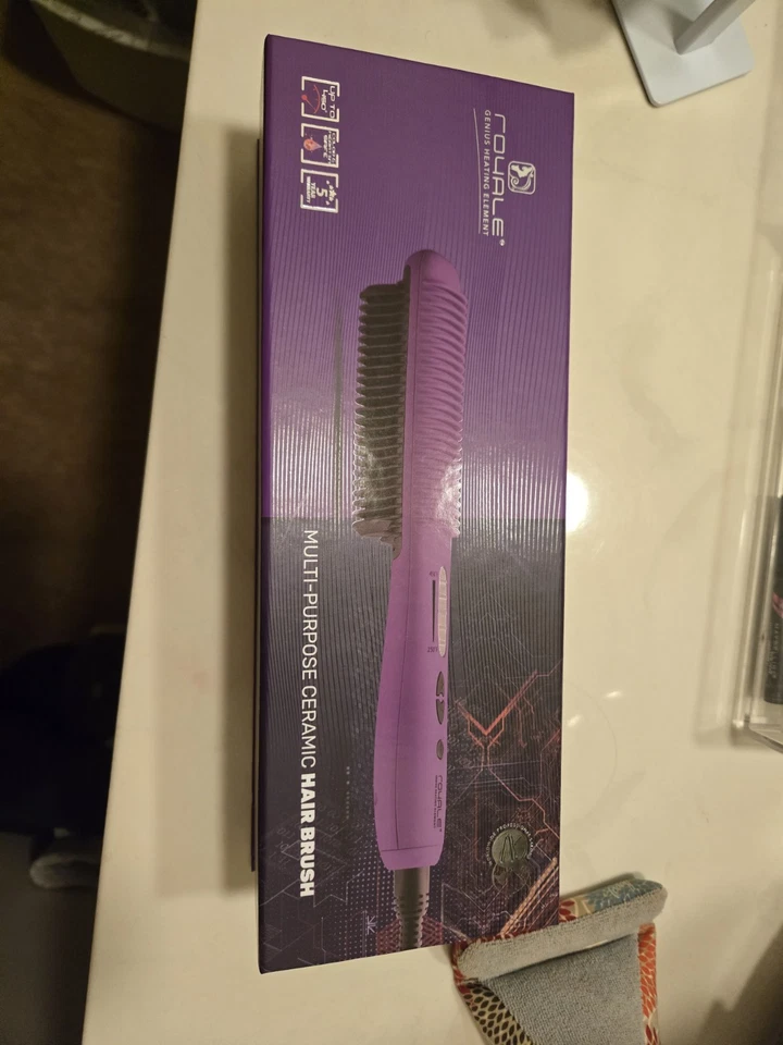 Cepillo de pelo de cerámica multiusos - púrpura Foto 3 de 4