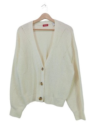 ESPRIT Cardigan Damen Jacke Gr. DE 42 creme Casual-Look