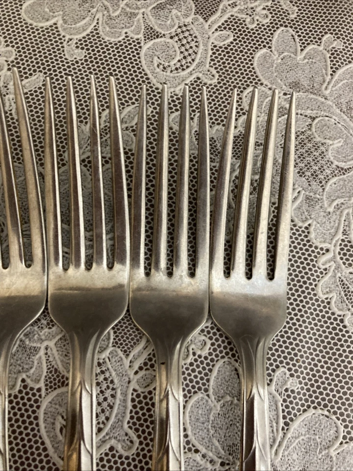 "5 horquillas de cena Ekco Kenilworth de acero inoxidable 18-8 de 7 3/8""" Foto 4 de 4