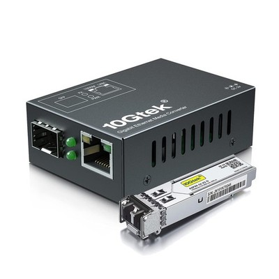 [Mini Size] Gigabit Ethernet Media Converter, MultiMode Dual LC Fiber to Ethe...