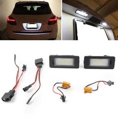 2x Decoder Fit Audi A1 / Porsche Panamera 18LED Number License Plate Lamps Light