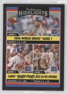2006 Update Postseason Highlights Black 8/55 Albert Pujols Jim Edmonds HOF 0c6