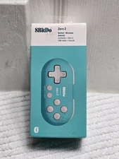 8BitDo Zero 2 Bluetooth Mini Gamepad Turquoise for Switch Windows Android macOS