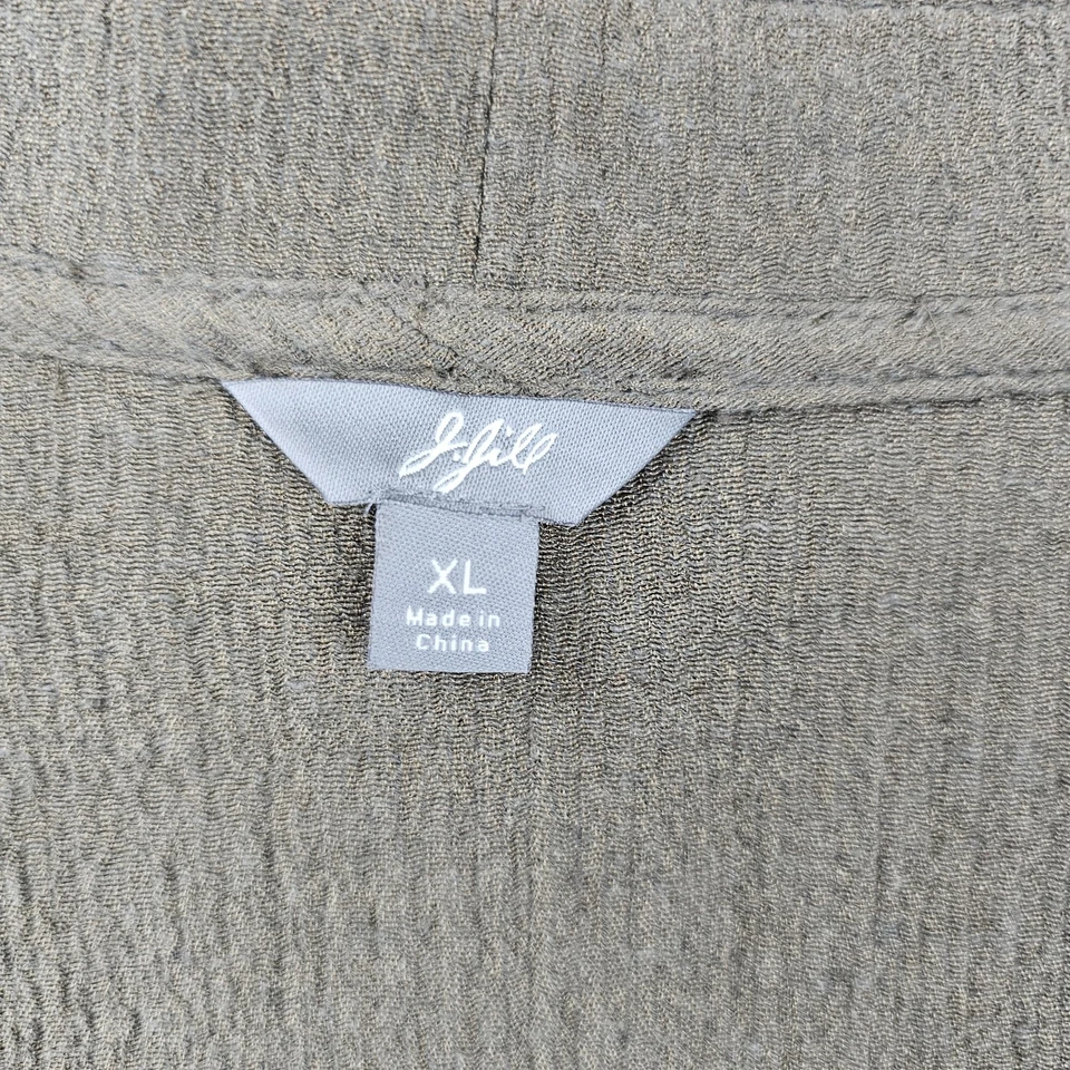 Cárdigan para mujer Jill XL oliva cáñamo algodón orgánico seda Lagenlook granola Foto 2 de 4